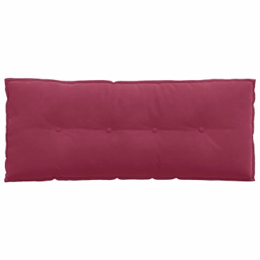 vidaXL Μαξιλάρι Πλάτης Κόκκινο 120 x 50 cm Υφασμάτινο Κορντουρά