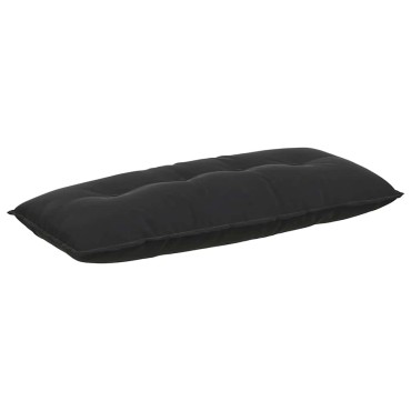 vidaXL Μαξιλάρι Πλάτης Μαύρο 120 x 50 cm Υφασμάτινο Κορντουρά