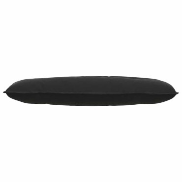 vidaXL Μαξιλάρι Πλάτης Μαύρο 120 x 50 cm Υφασμάτινο Κορντουρά