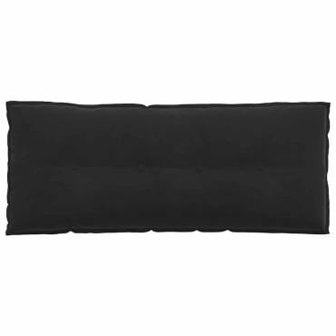 vidaXL Μαξιλάρι Πλάτης Μαύρο 120 x 50 cm Υφασμάτινο Κορντουρά