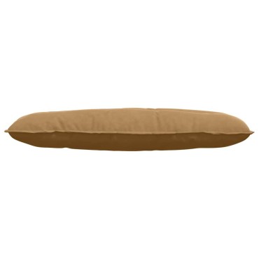 vidaXL Μαξιλάρι Πλάτης Καφέ 120 x 50 cm Υφασμάτινο Κορντουρά
