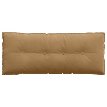 vidaXL Μαξιλάρι Πλάτης Καφέ 120 x 50 cm Υφασμάτινο Κορντουρά