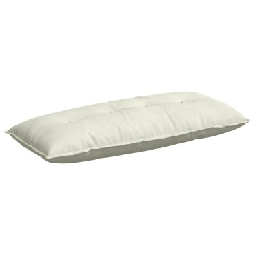 vidaXL Μαξιλάρι Πλάτης Κρεμ 120 x 50 cm Υφασμάτινο Κορντουρά