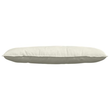 vidaXL Μαξιλάρι Πλάτης Κρεμ 120 x 50 cm Υφασμάτινο Κορντουρά