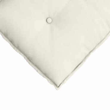 vidaXL Μαξιλάρι Πλάτης Κρεμ 120 x 50 cm Υφασμάτινο Κορντουρά