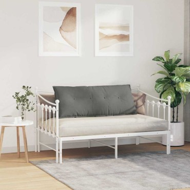 vidaXL Μαξιλάρι Πλάτης Σκούρο Γκρι 120 x 50 cm Ύφασμα Μικροΐνας
