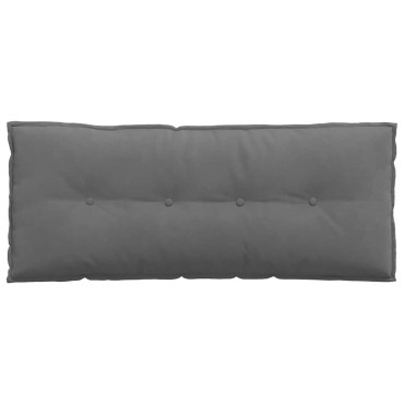 vidaXL Μαξιλάρι Πλάτης Σκούρο Γκρι 120 x 50 cm Ύφασμα Μικροΐνας