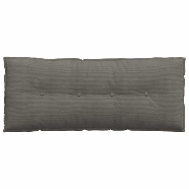 vidaXL Μαξιλάρι Πλάτης Ανοιχτό γκρι 120 x 50 cm Υφασμάτινο Κορντουρά