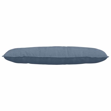 vidaXL Μαξιλάρι Πλάτης Μπλε 120 x 50 cm Υφασμάτινο Κορντουρά