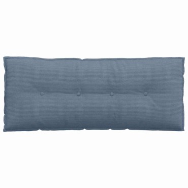 vidaXL Μαξιλάρι Πλάτης Μπλε 120 x 50 cm Υφασμάτινο Κορντουρά