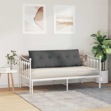 vidaXL Μαξιλάρι Πλάτης Σκούρο Γκρι 140 x 19 x 50 εκ ύφασμα