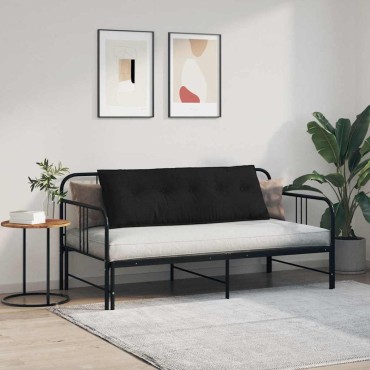 vidaXL Μαξιλάρι Πλάτης Μαύρο 140 x 19 x 50 εκ ύφασμα