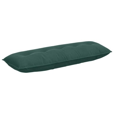 vidaXL Μαξιλάρι Πλάτης Σκούρο Πράσινο 140 x 50 cm Υφασμάτινο Κορντουρά