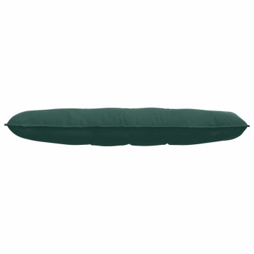 vidaXL Μαξιλάρι Πλάτης Σκούρο Πράσινο 140 x 50 cm Υφασμάτινο Κορντουρά