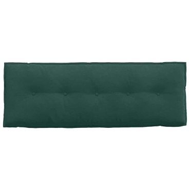 vidaXL Μαξιλάρι Πλάτης Σκούρο Πράσινο 140 x 50 cm Υφασμάτινο Κορντουρά