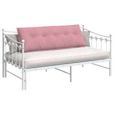 vidaXL Μαξιλάρι Πλάτης Ροζ 140 x 50 cm Υφασμάτινο Κορντουρά