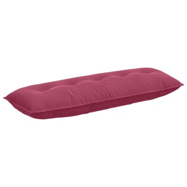 vidaXL Μαξιλάρι Πλάτης Κόκκινο 140 x 50 cm Υφασμάτινο Κορντουρά