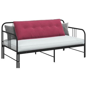 vidaXL Μαξιλάρι Πλάτης Κόκκινο 140 x 50 cm Υφασμάτινο Κορντουρά