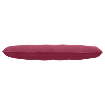 vidaXL Μαξιλάρι Πλάτης Κόκκινο 140 x 50 cm Υφασμάτινο Κορντουρά