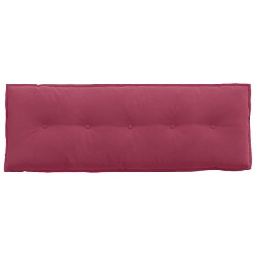 vidaXL Μαξιλάρι Πλάτης Κόκκινο 140 x 50 cm Υφασμάτινο Κορντουρά