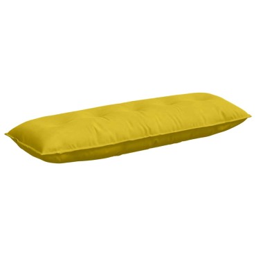 vidaXL Μαξιλάρι Πλάτης Κίτρινο 140 x 50 cm Υφασμάτινο Κορντουρά