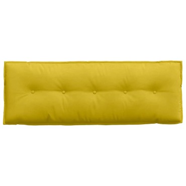 vidaXL Μαξιλάρι Πλάτης Κίτρινο 140 x 50 cm Υφασμάτινο Κορντουρά