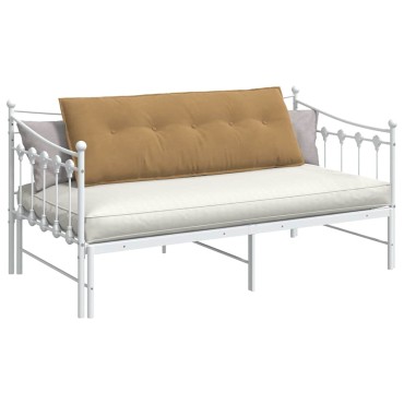 vidaXL Μαξιλάρι Πλάτης Καφέ 140 x 50 cm Υφασμάτινο Κορντουρά