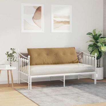 vidaXL Μαξιλάρι Πλάτης Καφέ 140 x 50 cm Υφασμάτινο Κορντουρά