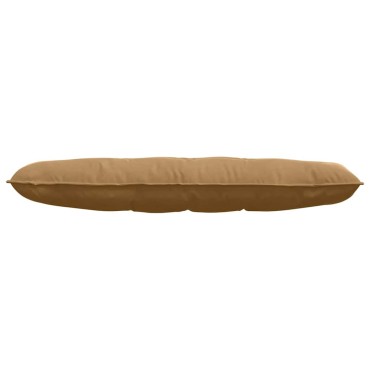 vidaXL Μαξιλάρι Πλάτης Καφέ 140 x 50 cm Υφασμάτινο Κορντουρά