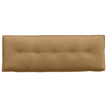 vidaXL Μαξιλάρι Πλάτης Καφέ 140 x 50 cm Υφασμάτινο Κορντουρά