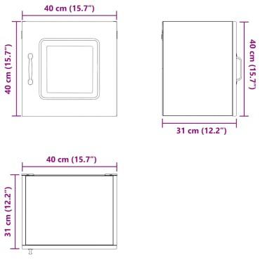 vidaXL Πάνελ πλυντηρίου πιάτων Kalmar Καπνιστό Δρύς 40x31x40cm