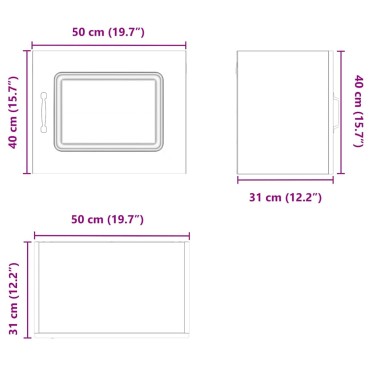 vidaXL Πάνελ πλυντηρίου πιάτων Kalmar Καφέ δρυς 50x31x40cm
