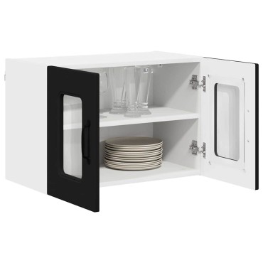vidaXL Πάνελ πλυντηρίου πιάτων Kalmar Μαύρο 60x31x40 εκ