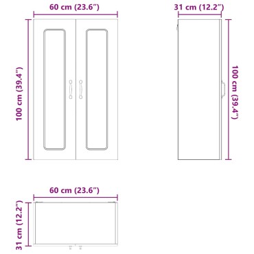 vidaXL Πάνελ πλυντηρίου πιάτων Kalmar Καπνιστό Δρύς 60x31x100cm