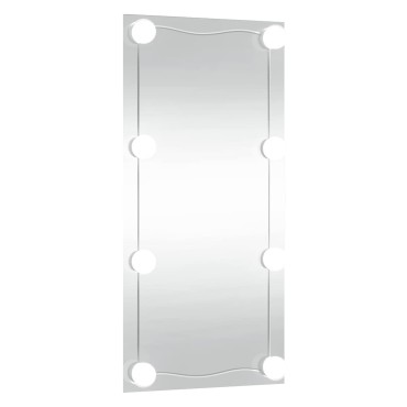 vidaXL Καθρέφτης Τοίχου με LED Ορθογώνιος 30 x 60 εκ. Γυάλινος
