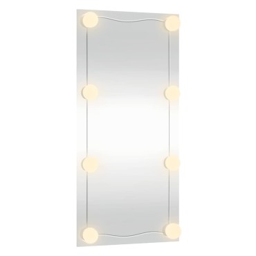 vidaXL Καθρέφτης Τοίχου με LED Ορθογώνιος 30 x 60 εκ. Γυάλινος