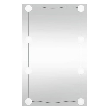vidaXL Καθρέφτης Τοίχου με LED Ορθογώνιος 40x60 εκ. Γυάλινος