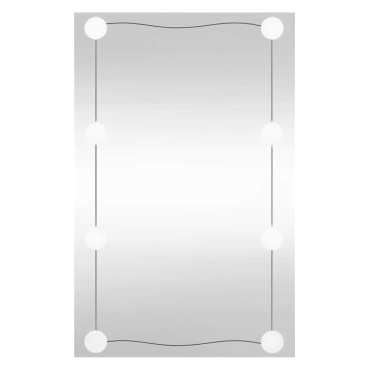 vidaXL Καθρέφτης Τοίχου με LED Ορθογώνιος 50x80 εκ. Γυάλινος