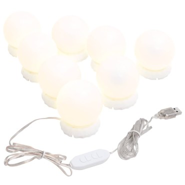 vidaXL Καθρέφτης Τοίχου με LED Ορθογώνιος 50x80 εκ. Γυάλινος