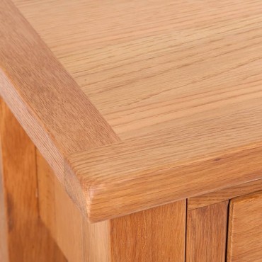 vidaXL Τραπέζι Κονσόλα με 2 Συρτάρια 83x30x73cm Μασίφ Ξύλο Δρυός 1 τεμ.