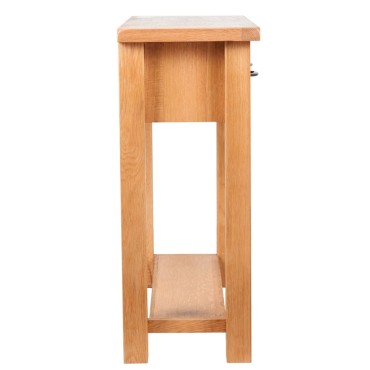 vidaXL Τραπέζι Κονσόλα με 2 Συρτάρια 83x30x73cm Μασίφ Ξύλο Δρυός 1 τεμ.