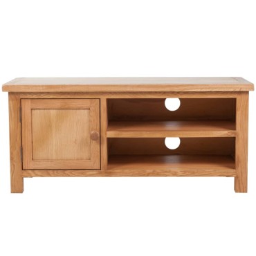 vidaXL Έπιπλο Τηλεόρασης 103x36x46cm από Μασίφ Ξύλο Δρυός