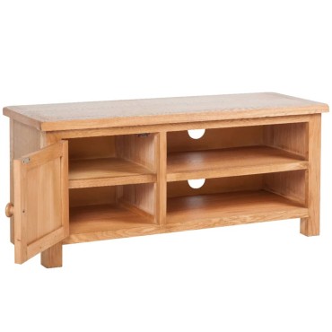 vidaXL Έπιπλο Τηλεόρασης 103x36x46cm από Μασίφ Ξύλο Δρυός