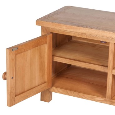 vidaXL Έπιπλο Τηλεόρασης 103x36x46cm από Μασίφ Ξύλο Δρυός