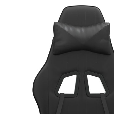 vidaXL Καρέκλα Gaming Μαύρη από Συνθετικό Δέρμα 57,5x59,5x(121-131)cm 1 τεμ.