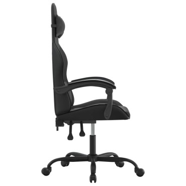 vidaXL Καρέκλα Gaming Μαύρη από Συνθετικό Δέρμα 57,5x59,5x(121-131)cm 1 τεμ.
