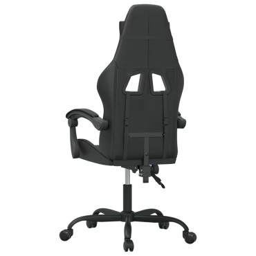 vidaXL Καρέκλα Gaming Μαύρη από Συνθετικό Δέρμα 57,5x59,5x(121-131)cm 1 τεμ.