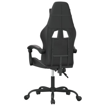 vidaXL Καρέκλα Gaming Μαύρο/Γκρι από Συνθετικό Δέρμα 57,5x59,5x(121-131)cm 1 τεμ.