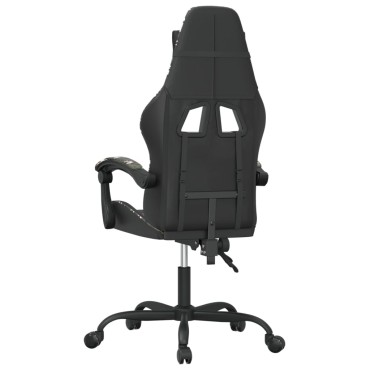 vidaXL Καρέκλα Gaming Μαύρο/Παραλλαγή από Συνθετικό Δέρμα 57,5x59,5x(121-131)cm 1 τεμ.