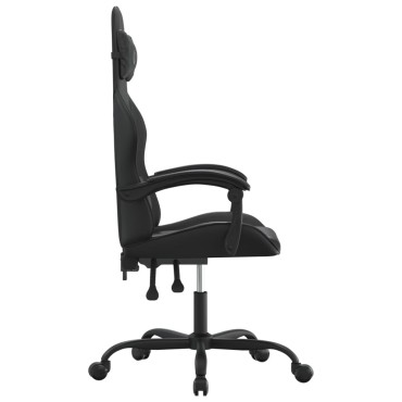 vidaXL Καρέκλα Gaming Μαύρη από Συνθετικό Δέρμα 57,5x59,5x(121-131)cm 1 τεμ.